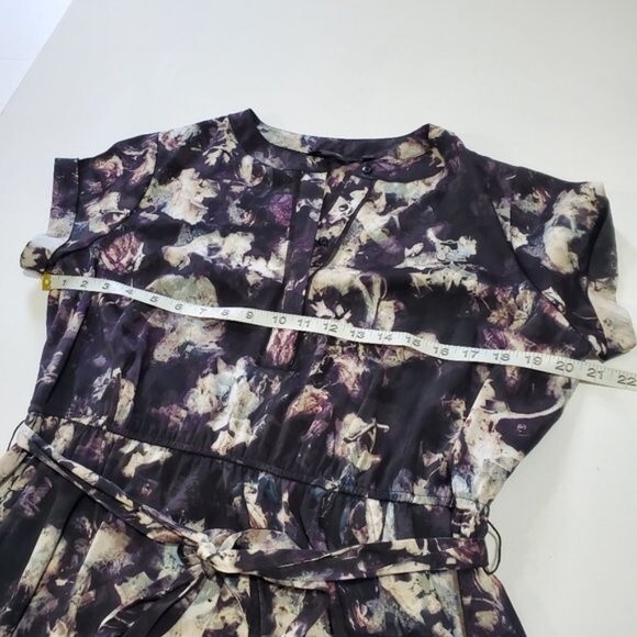 Vera Wang L floral dress large black flower excellent condition - Picture 4 of 12